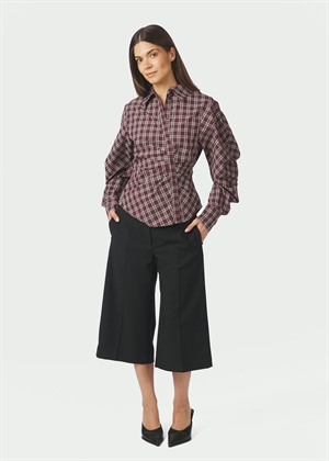 Neoella medium check skjorte Plum Neo Noir 